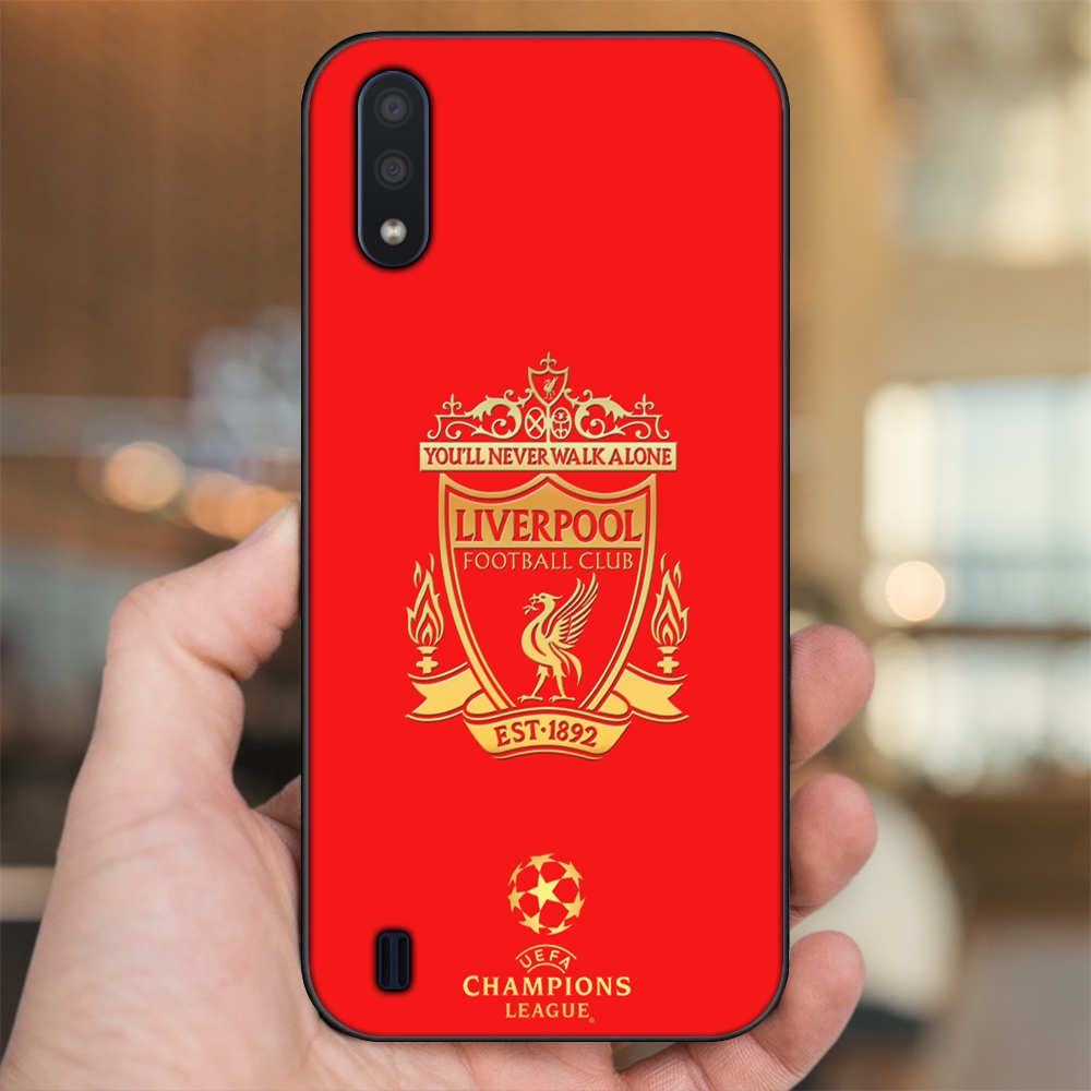 Ốp lưng Samsung A01 viền đen in hình Liverpool FC