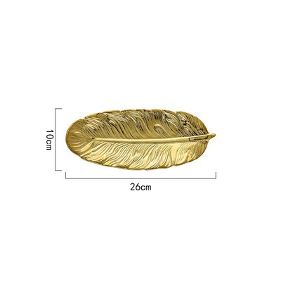 Khay sứ lá màu gold / xanh lá phong cách Bắc Âu/Nordic - Phụ kiện trang trí - Gippy Decor