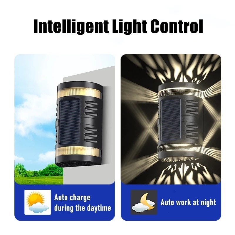 Đèn LED gắn tường sử dụng năng lượng mặt trời