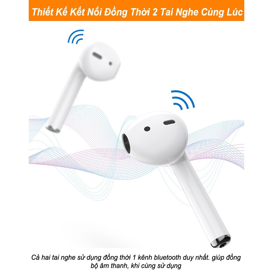 Tai Nghe Bluetooth i12 5.0 Cảm Ứng Cực Nhạy Tăng Chỉnh Âm Lượng - Bảo Hành 12 Tháng Lỗi 1 Đổi 1