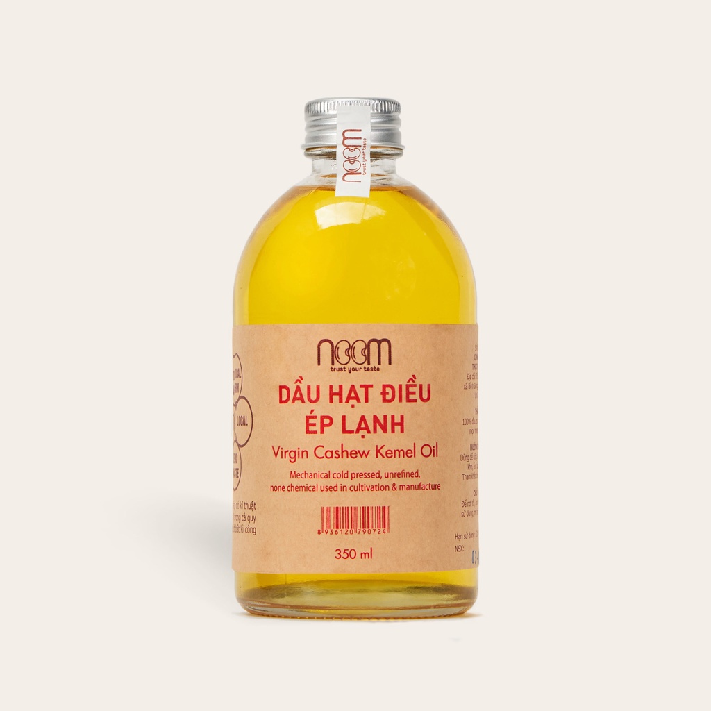 Dầu Hạt Điều Ép Lạnh chuẩn Organic chính hãng Noom 100% loại 100ml/350ml
