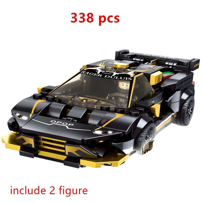 Đồ chơi Lắp ghép Mô hình 7801 7802 siêu xe đua mac laren ferrari màu đỏ Ranger Duluis màu đen