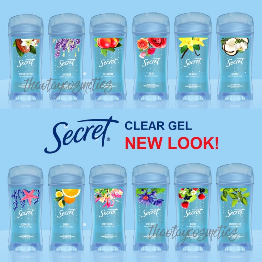 [Hàng Mỹ] Lăn khử mùi Secret Clear Gel hương hoa và trái cây (73g) | WebRaoVat - webraovat.net.vn