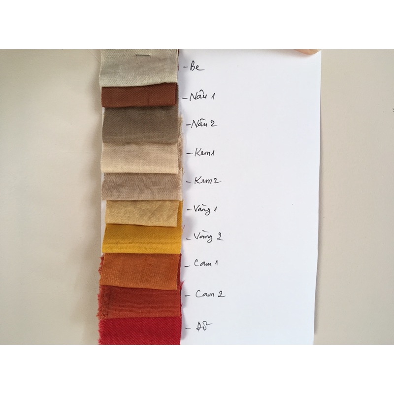 KHẨU TRANG VẢI LINEN MÀU TRƠN, 3 LỚP