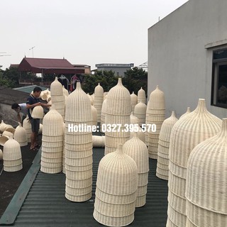 Trao Đèn Cổ Chai - Đèn Mây Tre Đan