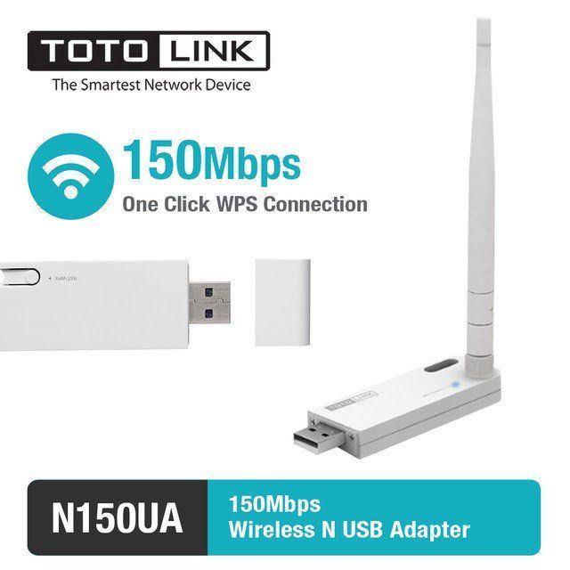 [ Giao 1h ] Bộ Thu WiFi Totolink n150UA có dây docking nối 1,5m
