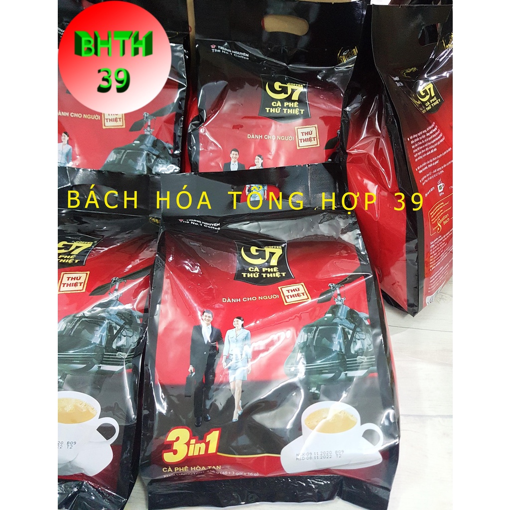 (Có hỗ trợ nowship hỏa tốc) Cà phê trung nguyên - Cafe G7 bịch 50 gói