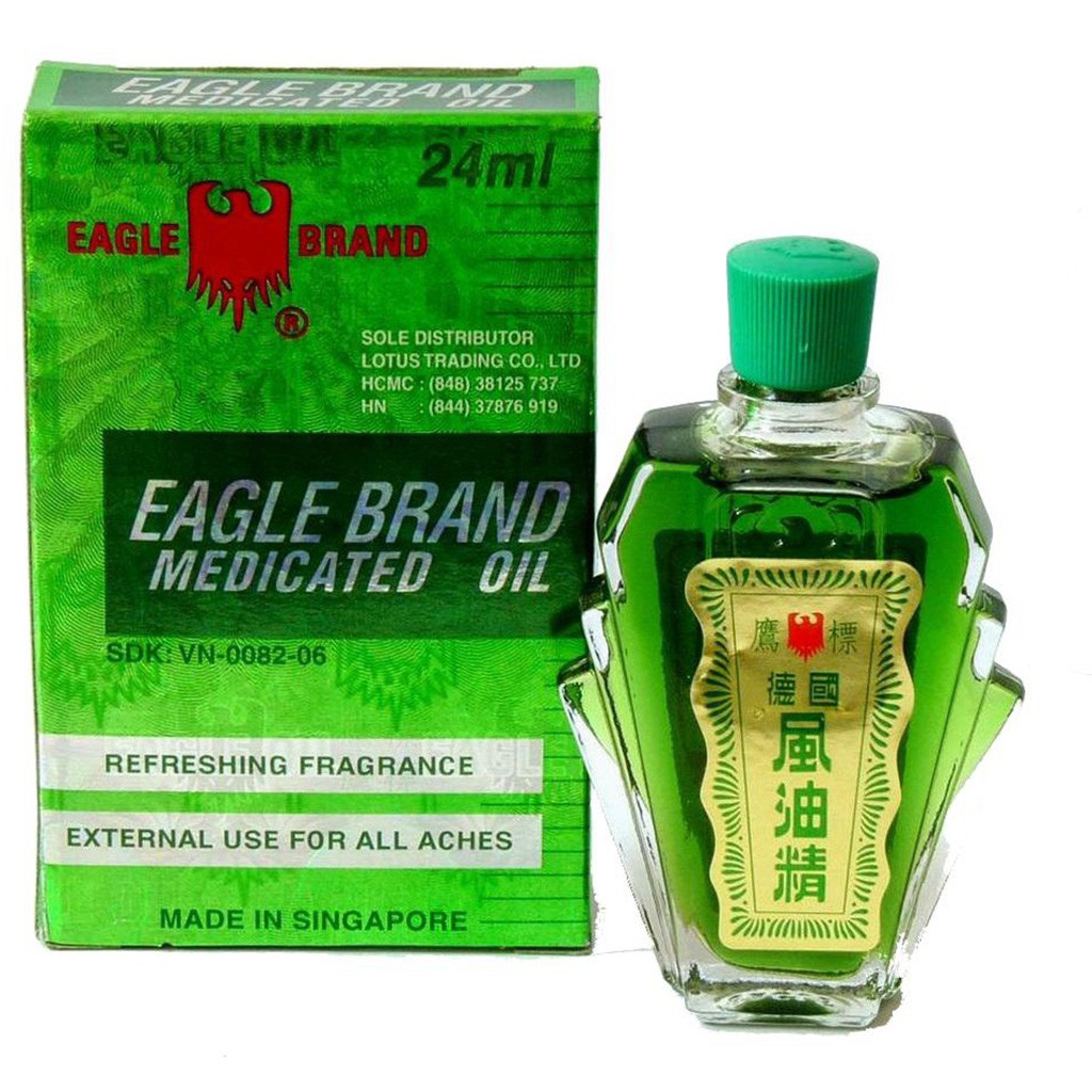 Dầu Gió Xanh Con Ó Eagle Brand Medicated Oil 24ml