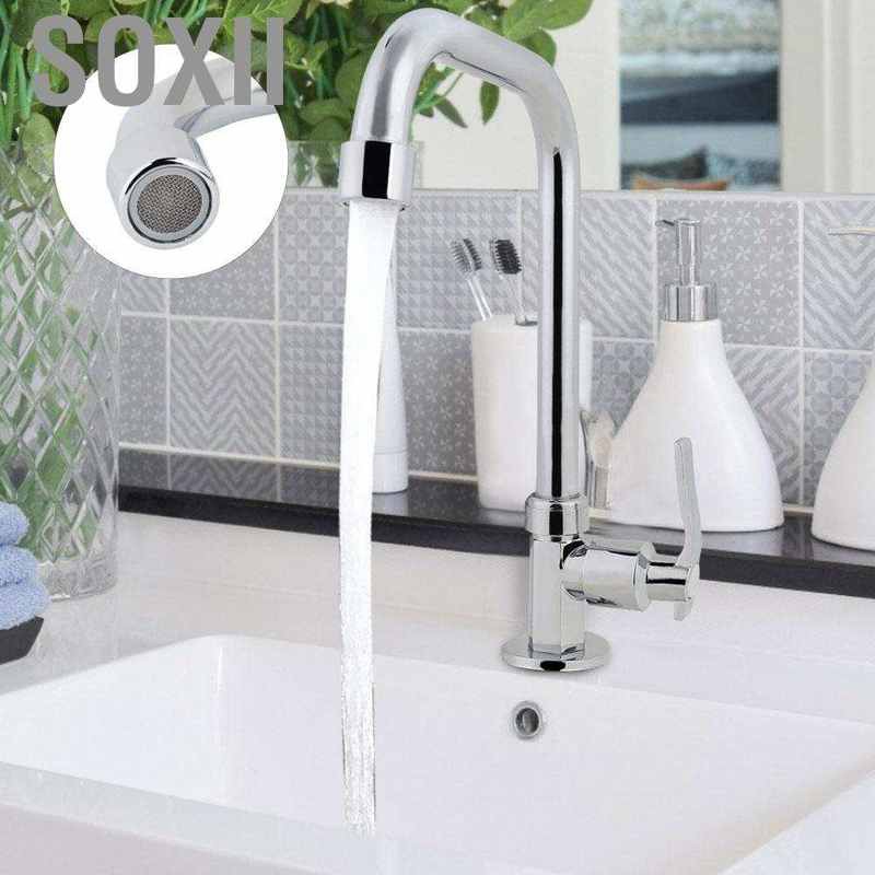 Soxii G1/2&quot;Brushed Alloy Water Faucet Spray Kitchen Sink Basin Cold Taps