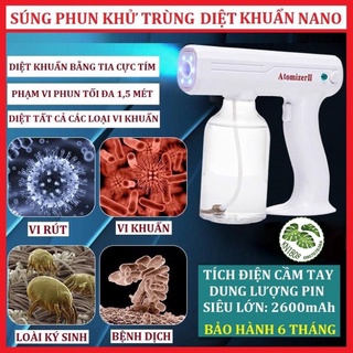 Súng phun khử trùng NANO dụng cụ sát trùng khử trùng diệt khuẩn bằng tia UV