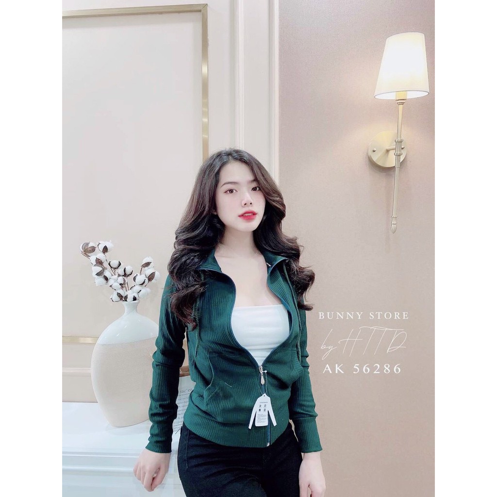 áo khoác nữ 6 túi dây kéo có mũ chất thun gân xịn xò hàng quảng châu cao cấp bao đẹp m535 | BigBuy360 - bigbuy360.vn