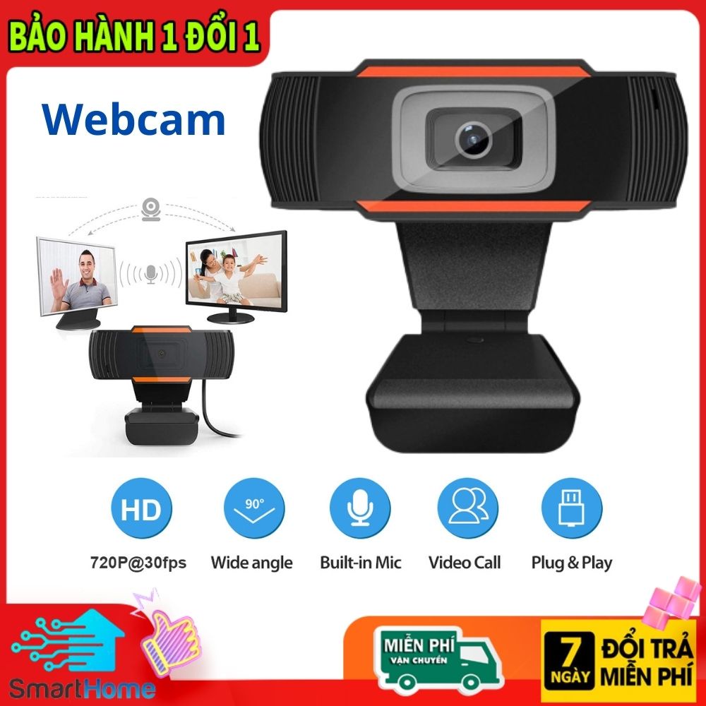 Webcam Máy Tính Livestream Full HD 1080x720p Có Mic Đàm Thoại, Dạy và Học online Trực Tuyến, Video Hình ảnh sắc nét