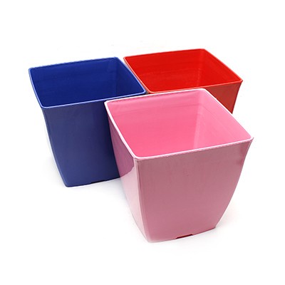 Chậu nhựa vuông trồng cây kích thước 15x15 cm