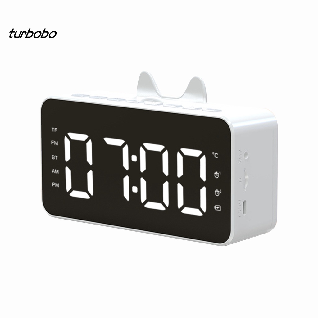 Loa bluetooth 5.0 không dây turbobobo Q9 có đồng hồ sạc lại được