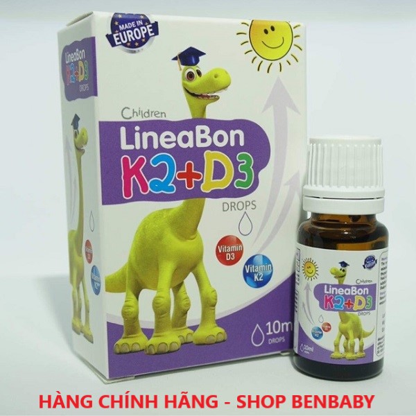 LineaBon K2+D3 - drops, Vitamin K2 D3 tăng chiều cao,tăng cường hấp thu canxi tối đa (Lọ 10ml) - CÓ MÃ GIẢM GIÁ 30K