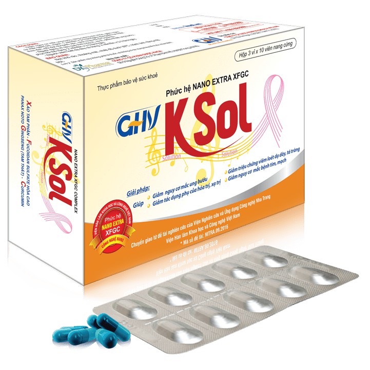 GHV KSOL Với Phức Hệ Nano Extra XFGC Giúp Đẩy Lùi Ung Bướu Hộp 30 Viên
