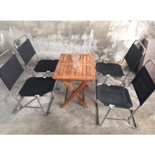 - 𝐌IỄN PHÍ SHIP - Bộ 1 bàn 2 ghế dù cafe cao cấp , gấp gọn (1 bàn vuông và 2 ghế dù)