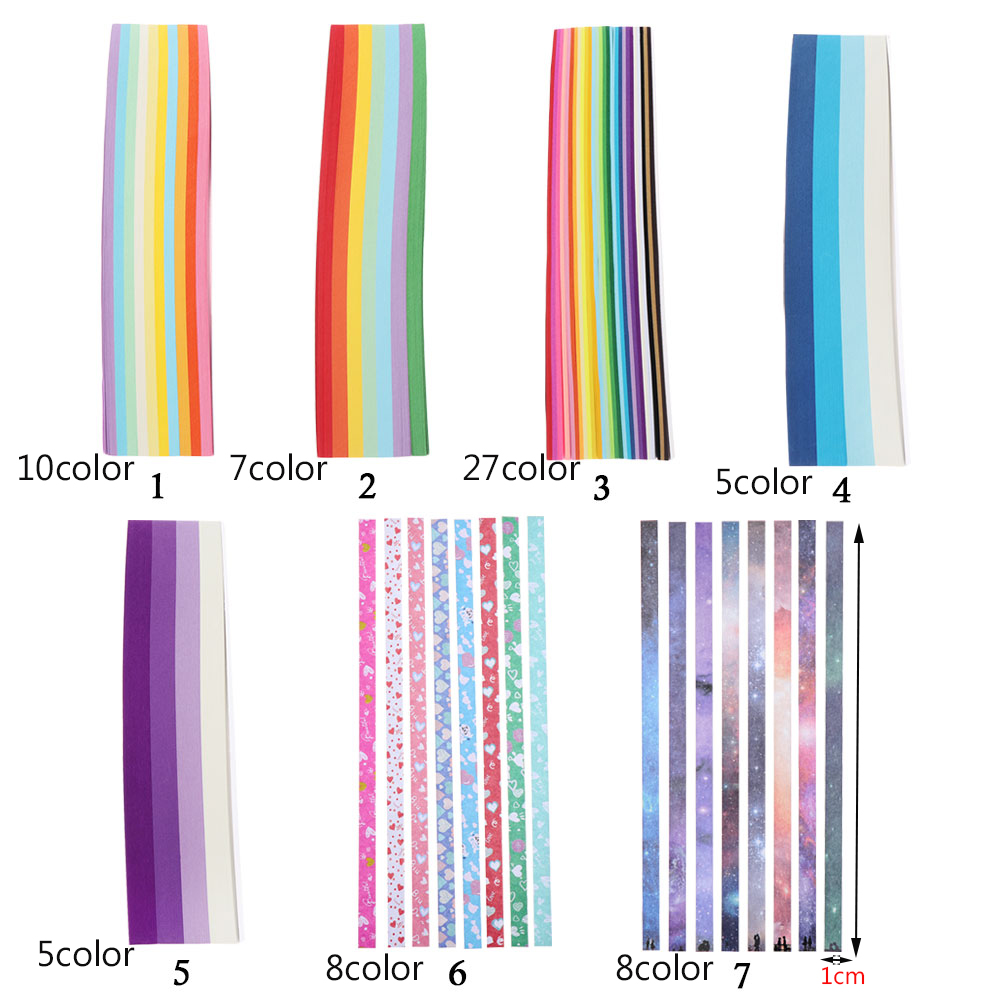 Bộ 540 giấy một mặt gấp sao nhiều màu kẹo ngọt trộn lẫn dành cho DIY / quà tặng / sổ lưu niệm / trang trí nhà