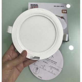 Đèn panel tròn âm trần siêu mỏng duhal 9w, sdpt209/kdpt209