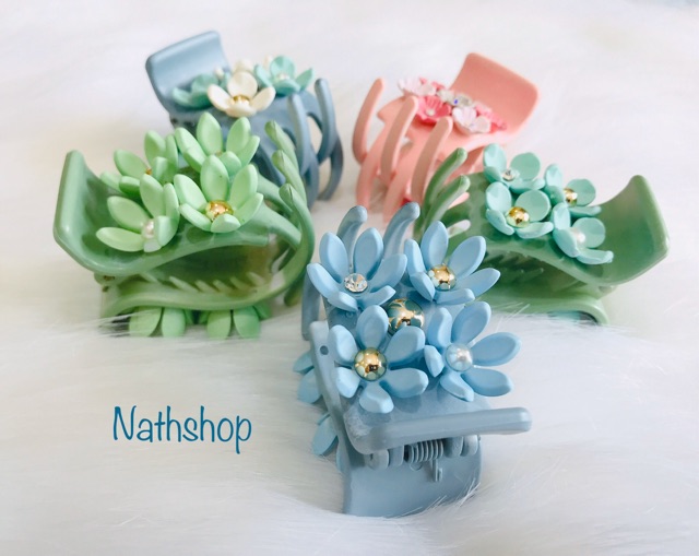 Kẹp càng cua bông hoa Handmade 5 răng
