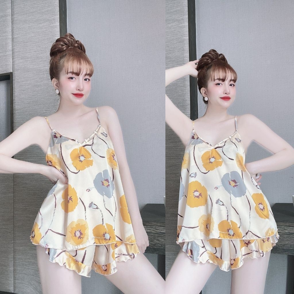 Đồ Ngủ Nữ BIGSIZE Đồ Ngủ Sexy lụa Latin cao cấp mềm mại xinh xắn &lt; 70KG