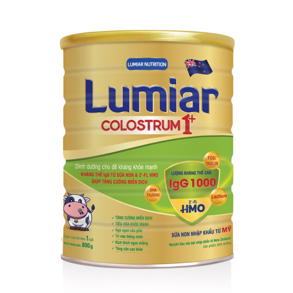 Sữa bột Lumiar Colostrum 1+ 800g - Dinh dưỡng cho đề kháng khỏe mạnh