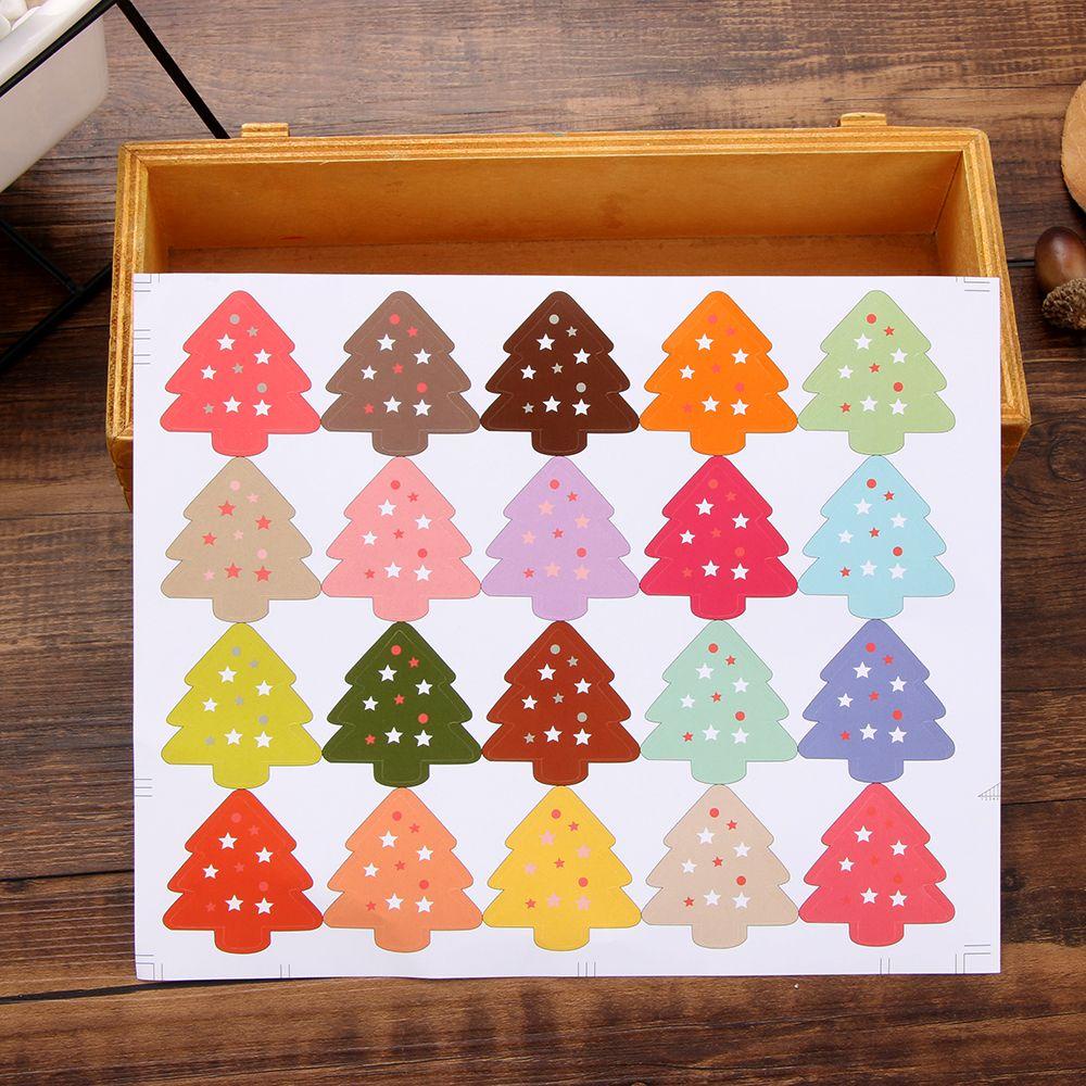 Set 100 Thẻ Dán Trang Trí Cây Thông Giáng Sinh