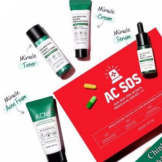 Set 4 Món Some By Mi AHA-BHA-PHA 30 Days Miracle AC SOS Kit