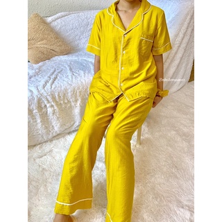 ĐỒ BỘ MẶC NHÀ PYJAMA DÀI - VÀNG