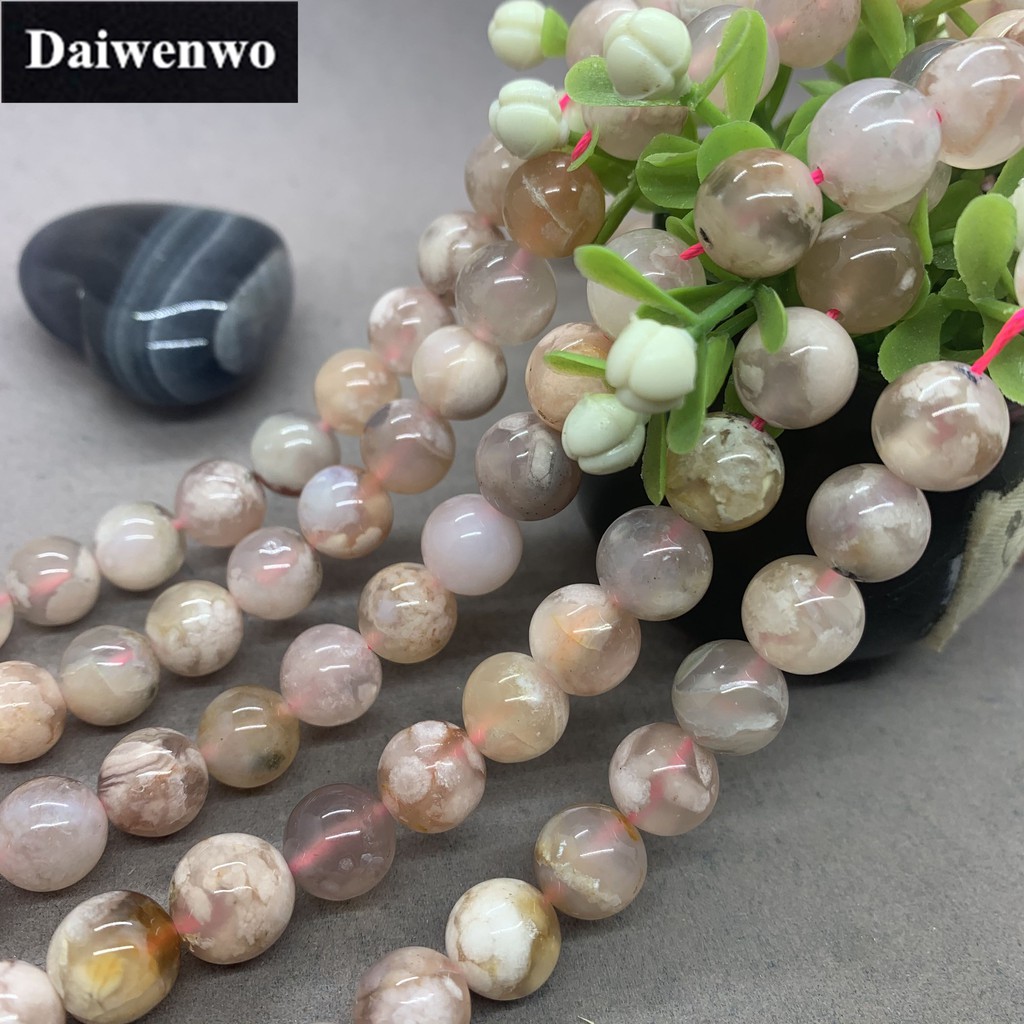 Set Đá Thủy Tinh Tự Nhiên Kích Cỡ 8 / 10 / 12mm Dùng Làm Đồ Trang Sức Thủ Công