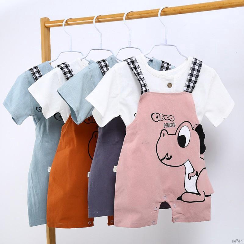 Quần short yếm cotton dễ thương cho bé