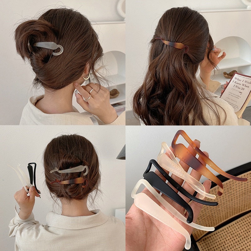Kẹp tóc nhựa xoắn hàn quốc thanh lịch 𝐓𝟎𝟐𝟒