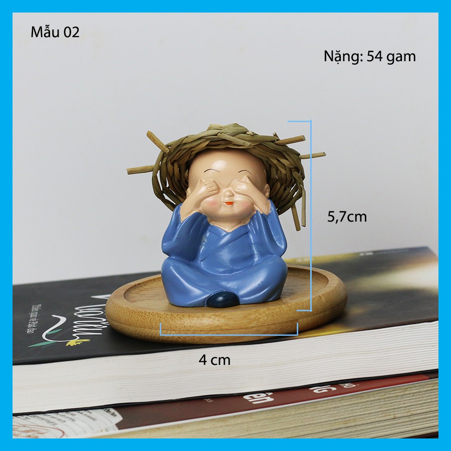 Bộ tượng tứ không - Bộ tượng chú tiểu cute - Bình an, sức khỏe - Hiên Nhà | BigBuy360 - bigbuy360.vn