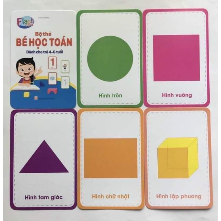 Sét 2 bộ thẻ học Toán và Tiếng Việt size đại. Flash card bé học toán- chữ cái và chữ ghép khổ lớn