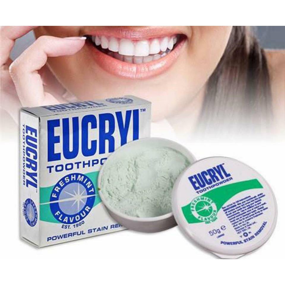 Bột Làm Trắng Răng Eucryl (50g) Từ Anh Quốc