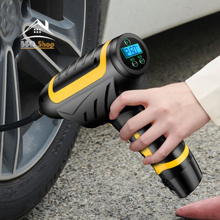 [RẺ VÔ ĐỊCH] Máy bơm lốp ô tô điều chỉnh áp suất Car Air Pump, bơm bánh sạc dự phòng, cho xe hơi