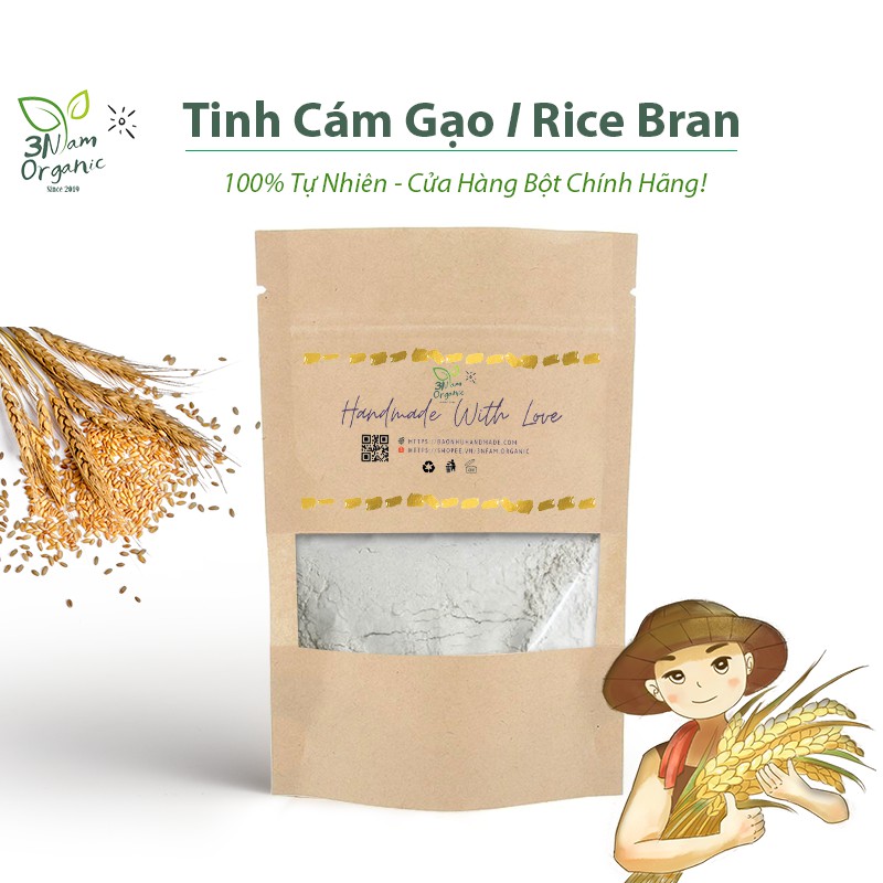 100Gr Tinh Cám Gạo (Có Tấm) - Tẩy Tbc, Dưỡng Trắng_MP Handmade