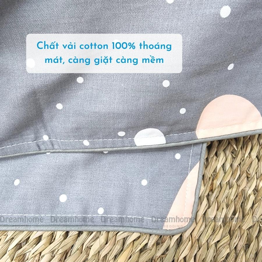 Vỏ chăn Cotton 100% 2mx2m2 mỏng mùa hè, có khóa kéo lồng ruột mùa đông DREAMHOME