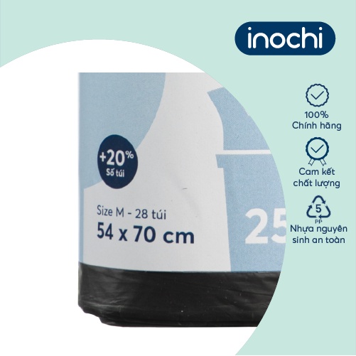 Túi rác tiện dụng Inochi - Soji 25L x 28 túi (Size M)(có quai cầm)