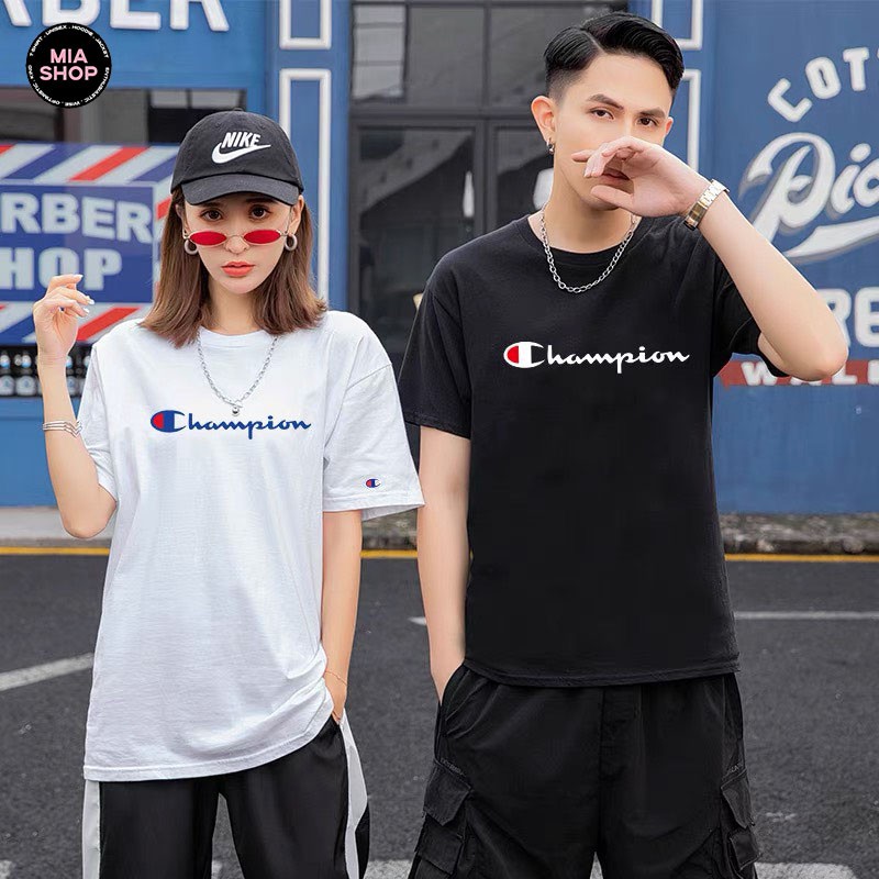 Áo thun tay lỡ MIA, Áo phông nữ form rộng dáng Unisex/Ulzzang mặc lẻ cặp nhóm hình thêu CHAMPION