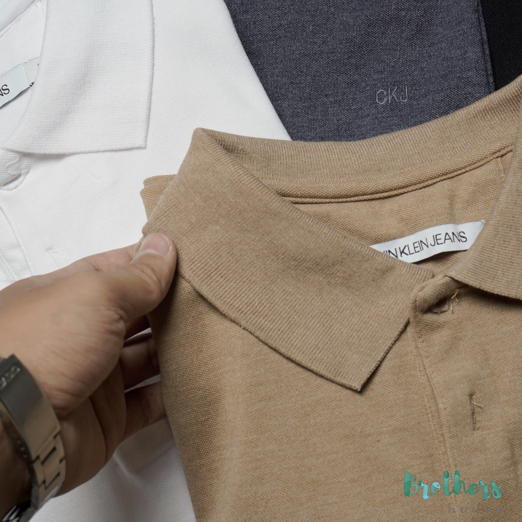 |Cao cấp| Áo polo nam trơn CK vải cotton mềm mịn, lên dáng chất ngất