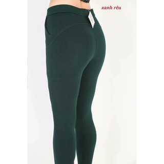 QUẦN LEGGING NÂNG MÔNG CAO CẤP MÀU XANH RÊU