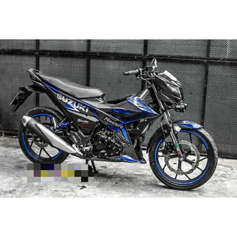 TEM RỜI RAIDER ĐEN - DECAL RUBY