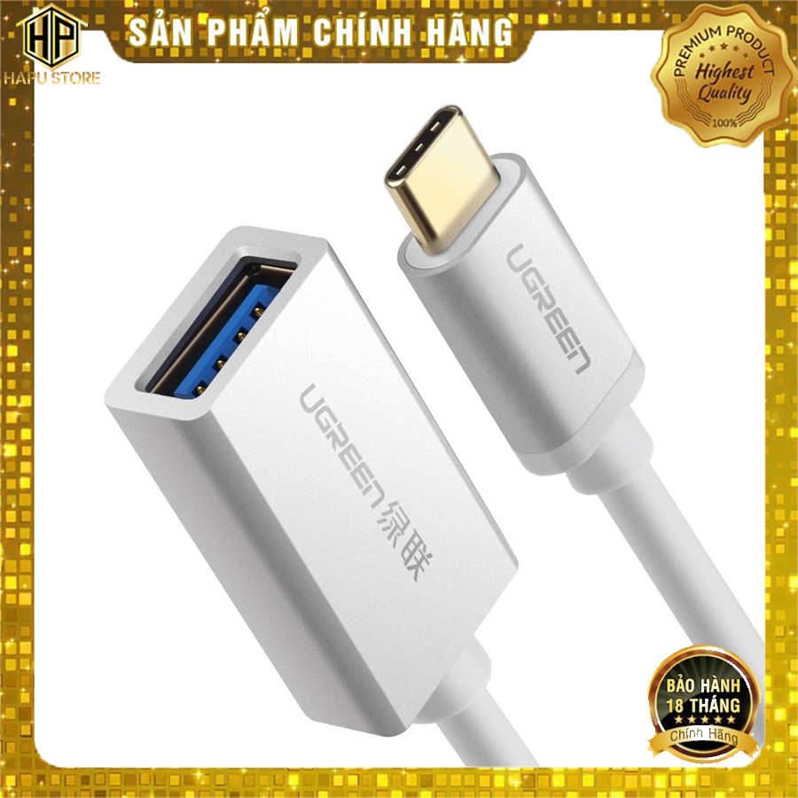 Cáp OTG USB Type C sang USB 3.0 Ugreen 30645 chính hãng - Hapustore