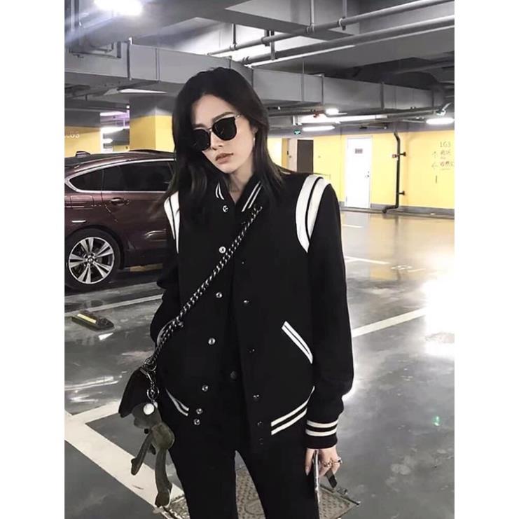 Áo Khoác Bomber Nam Nữ Oversize Viền Tay Phối Cổ Diorparis Unisex - Khoác Nỉ Sweater Chống Năng