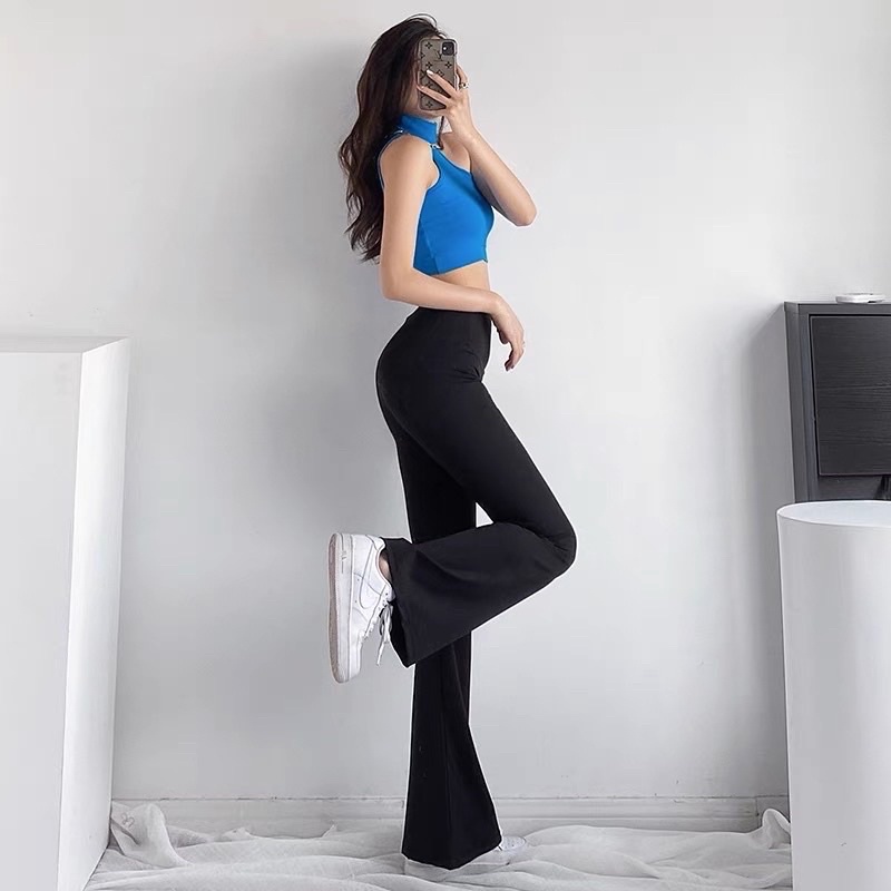 Quần legging ống loe vintage chân đẹp C12, quần legging nâng mông tôn dáng dành cho nữ