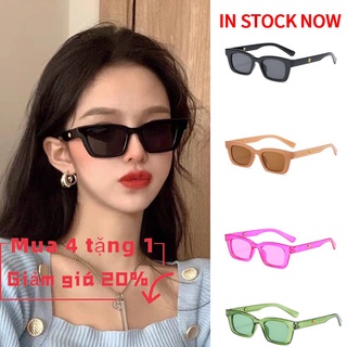  COD Kính mát gọng vuông hình mắt mèo thời trang cổ điển cho nữ