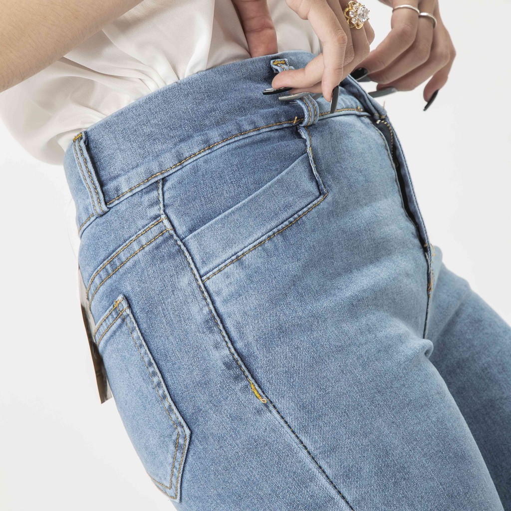 Quần Jean Nữ cạp cao túi xéo tôn dáng, quần bò Nữ ôm dáng thời trang BAHAI_SHOP10 | BigBuy360 - bigbuy360.vn