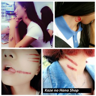 [ CÓ SẴN ] TATTOO/HÌNH XẮM 3D DÁN HÓA TRANG/HALLOWEEN/COSPLAY MÁU ME GHÊ RỢN