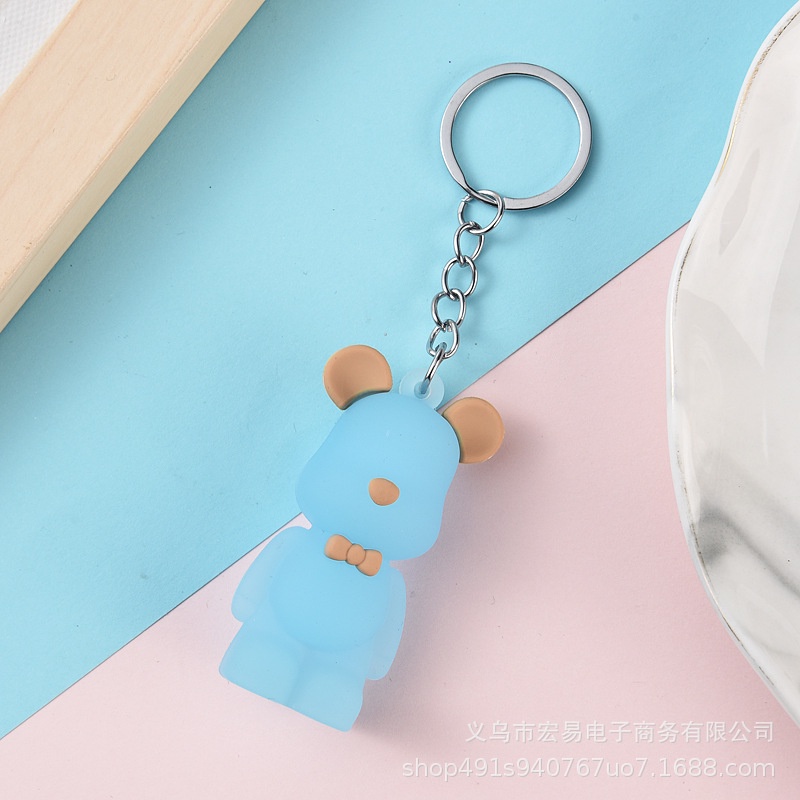 Móc khóa gấu đeo nơ cute